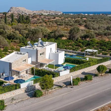 New Loft By Ossiano Pool Villas, Heating Pool,2 Min Drive To & 10 To Lindos Вилла